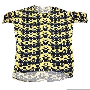 LulaRoe Disney Irma Minnie Mickey Mouse Black/Gold High Low Print Size M